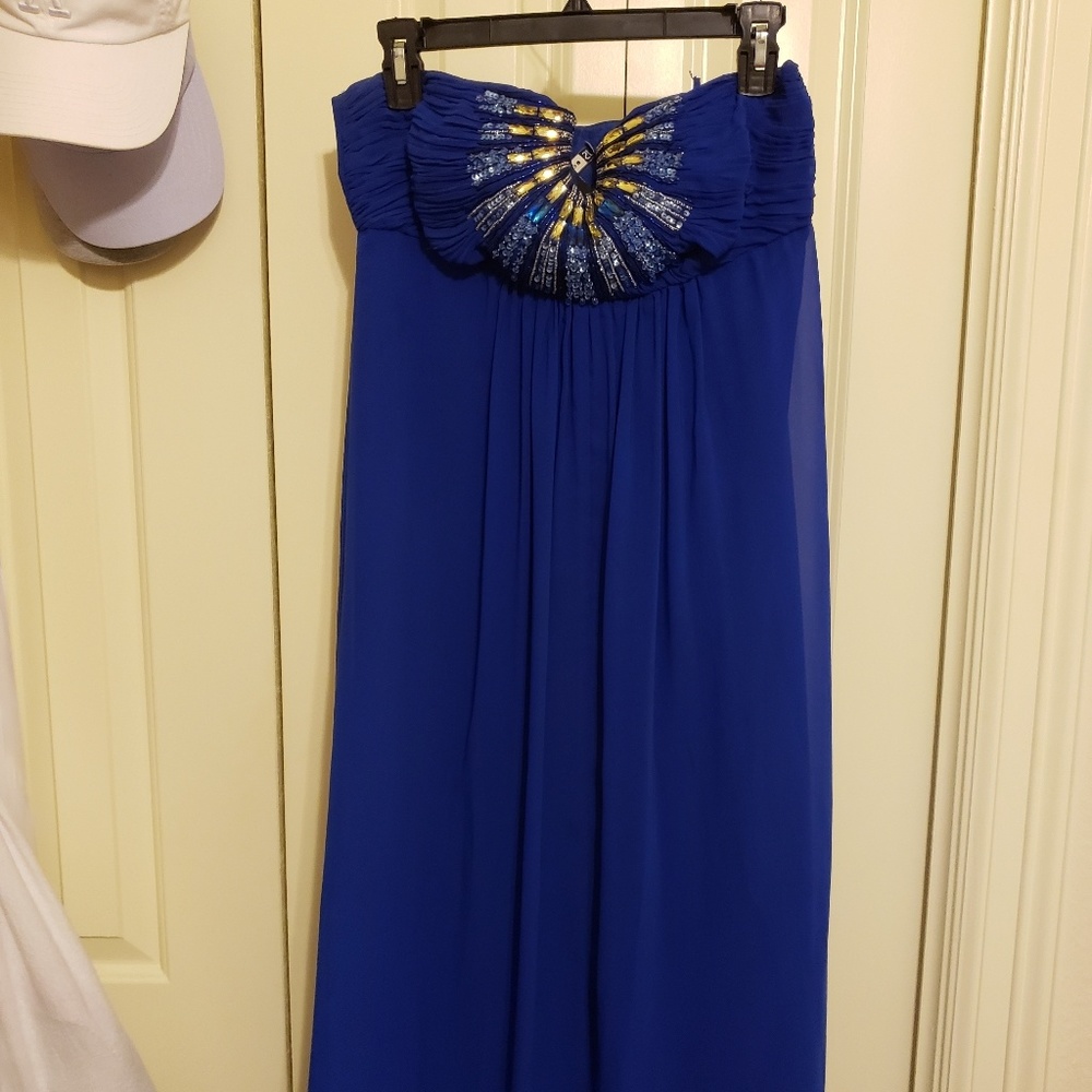 Royal blue gown